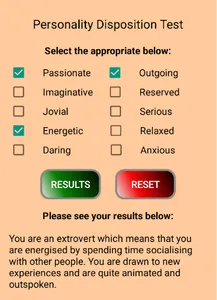Personality Disposition screenshot 1