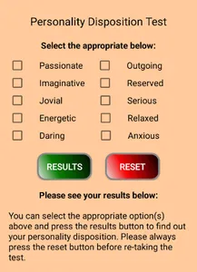 Personality Disposition screenshot 2