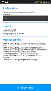 Accelerometer Data Recorder screenshot 3