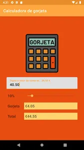 Calculadora de Gorjeta screenshot 1