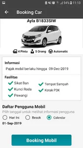 Booking Car screenshot 1