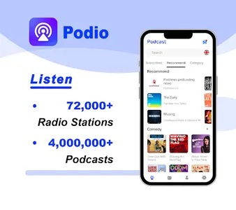 Podcasts Player, Play Radio FM screenshot 0