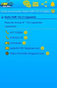 Radio FMR 102.5 Cajatambo screenshot 2