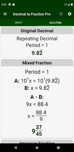 Decimal to Fraction Calculator screenshot 5