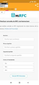 RFC con Homoclave screenshot 2