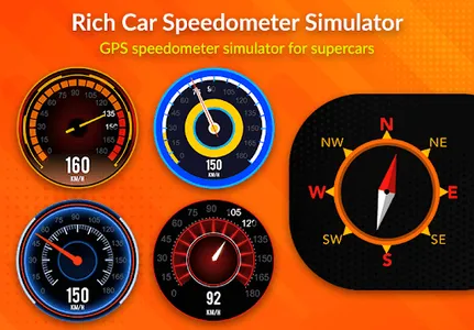 Rich Car Speedometers Sim screenshot 0