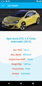 Acceleration time estimation screenshot 2