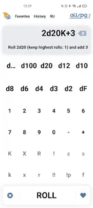 RPG Roll-a-die - Dice roller screenshot 0