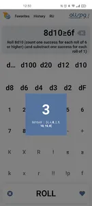 RPG Roll-a-die - Dice roller screenshot 1