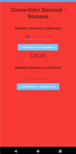 Convertidor Romano-Decimal screenshot 1