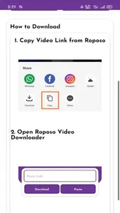 Roposo Video Downloader - With screenshot 3