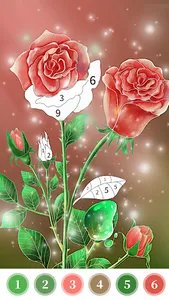 Rose Coloring Book Color Games screenshot 2