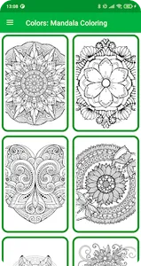 Colors: Mandala Coloring screenshot 1