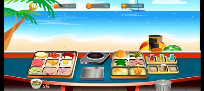 Burger Mania. На пляж. screenshot 0