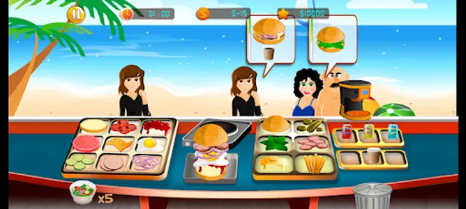 Burger Mania. На пляж. screenshot 2