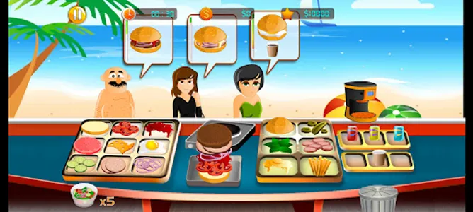 Burger Mania. На пляж. screenshot 3