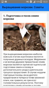 Выращивание моркови. Советы screenshot 1