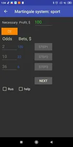 Surebet Calculator screenshot 2