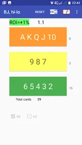 Cards counter,  BlackJack screenshot 1