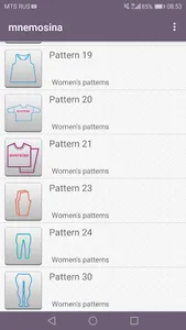 Mnemosina knitting patterns screenshot 1