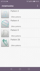 Mnemosina knitting patterns screenshot 2