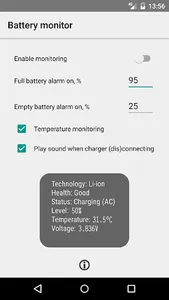 Battery monitor screenshot 0