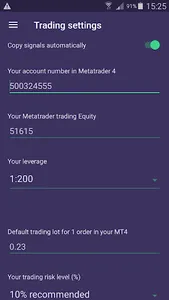 Forex Signals App 4 Metatrader screenshot 5