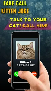 Fake Call Kitten Joke screenshot 2