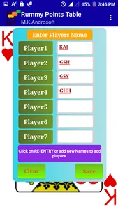 Rummy Points Table screenshot 3