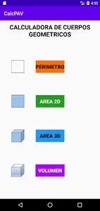 Calculadora Geometría Volumen  screenshot 0