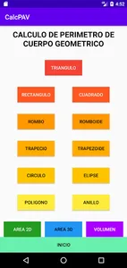 Calculadora Geometría Volumen  screenshot 1