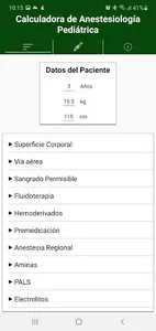 iCAP - Calculadora de Anestesi screenshot 1