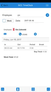 SCC Timeclock screenshot 1