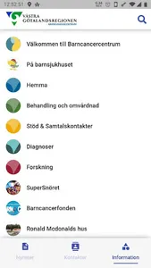 Barncancercentrum screenshot 2