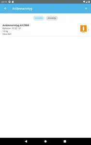 Verksamhetsavfall screenshot 2