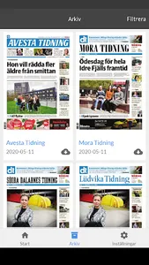 Falu-Kuriren e-tidning screenshot 1