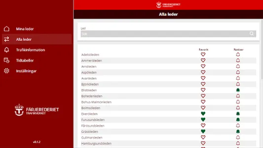 Trafikinfo Färjerederiet screenshot 5