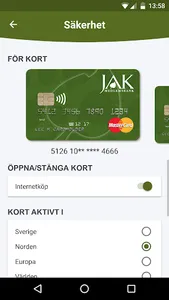 Betalkort JAK screenshot 3
