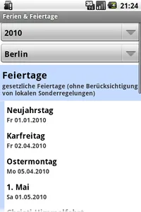 Ferien & Feiertage screenshot 0