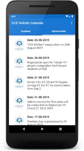 CCE Holistic Calendar screenshot 2