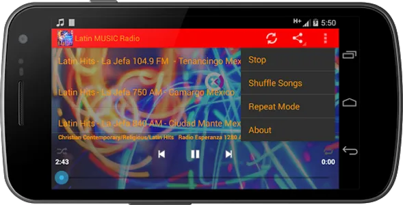Latin MUSIC Radio screenshot 5