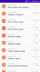 Worldwide Earthquake screenshot 0