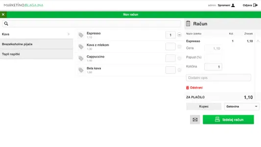 Marketino Blagajna screenshot 7