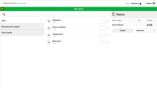 Marketino Blagajna screenshot 8