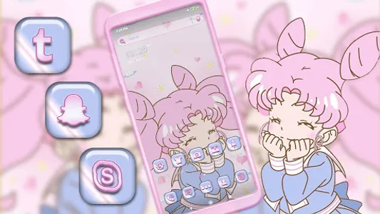 Kawaii Cute Girl Theme screenshot 0