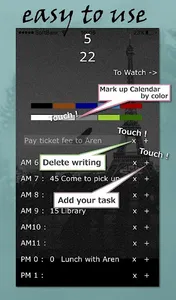 Simple Calendar app *DeepBlack screenshot 1