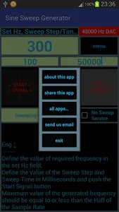 Sine Sweep Generator screenshot 2