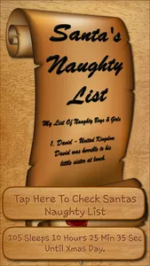 Santa's Naughty List App screenshot 0