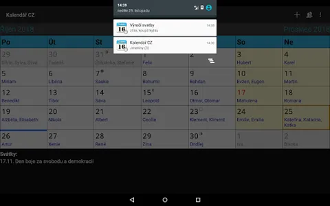 Kalendář CZ screenshot 21