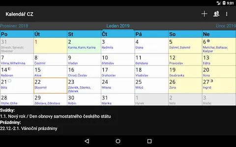 Kalendář CZ screenshot 8